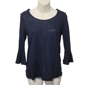 2/$20 Cynthia Rowley Navy Blue Top Blouse Size: Small